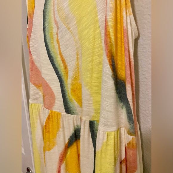Torrid Colorful Abstract Tiered Maxi Dress - Size 1X - Picture 4 of 9